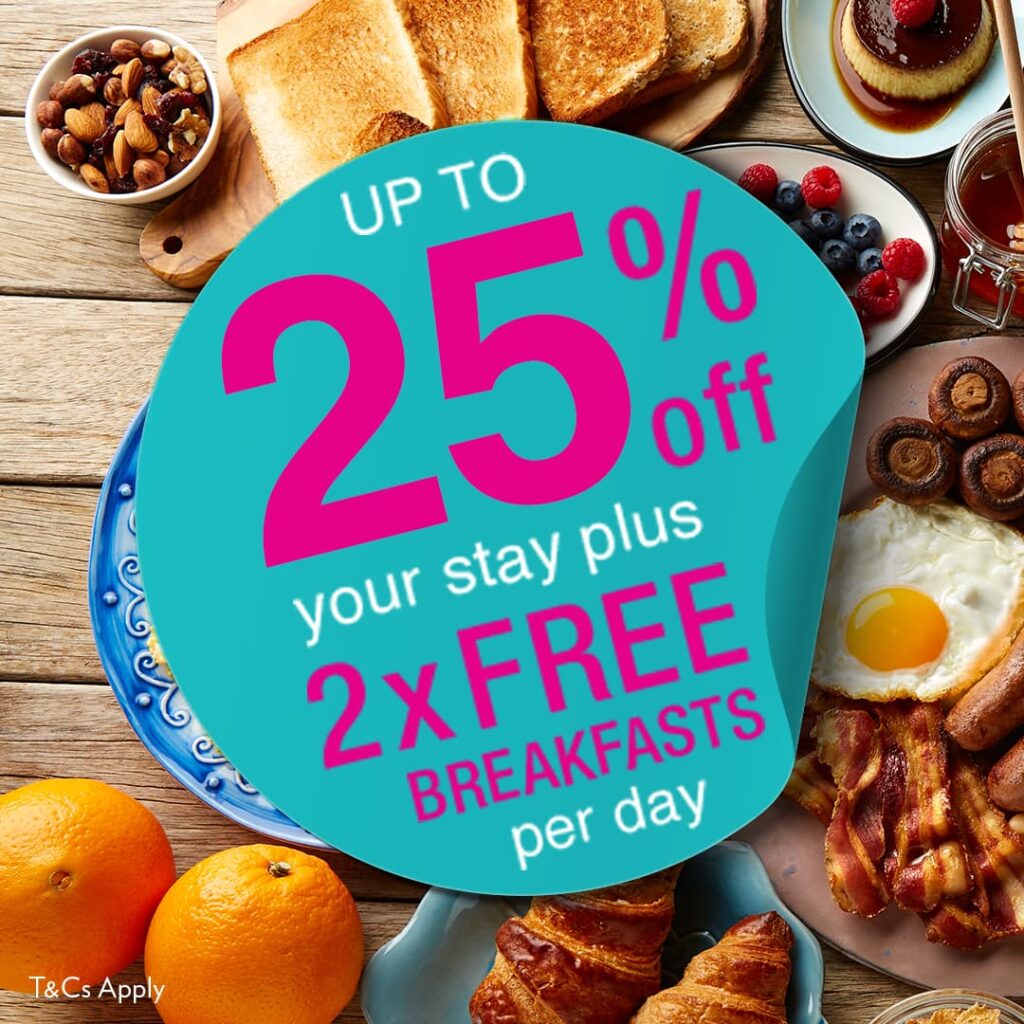 City Lodge Hotel Group Summer Campaign promotion offering 25% off accommodation with two free breakfasts per day for South African holiday travellers.