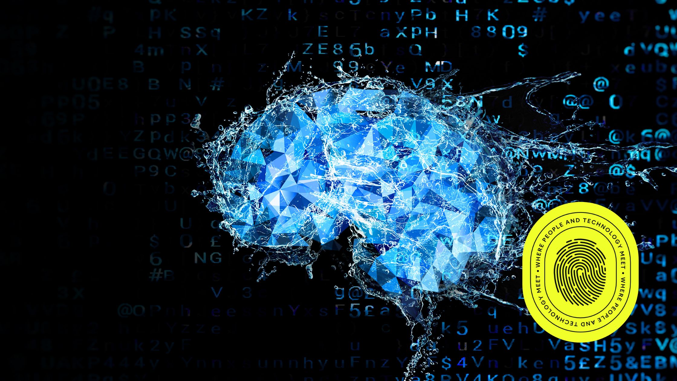 Abstract representation of a digital brain made of geometric shapes and data, symbolizing advancements in technology and SEO strategy in 2025