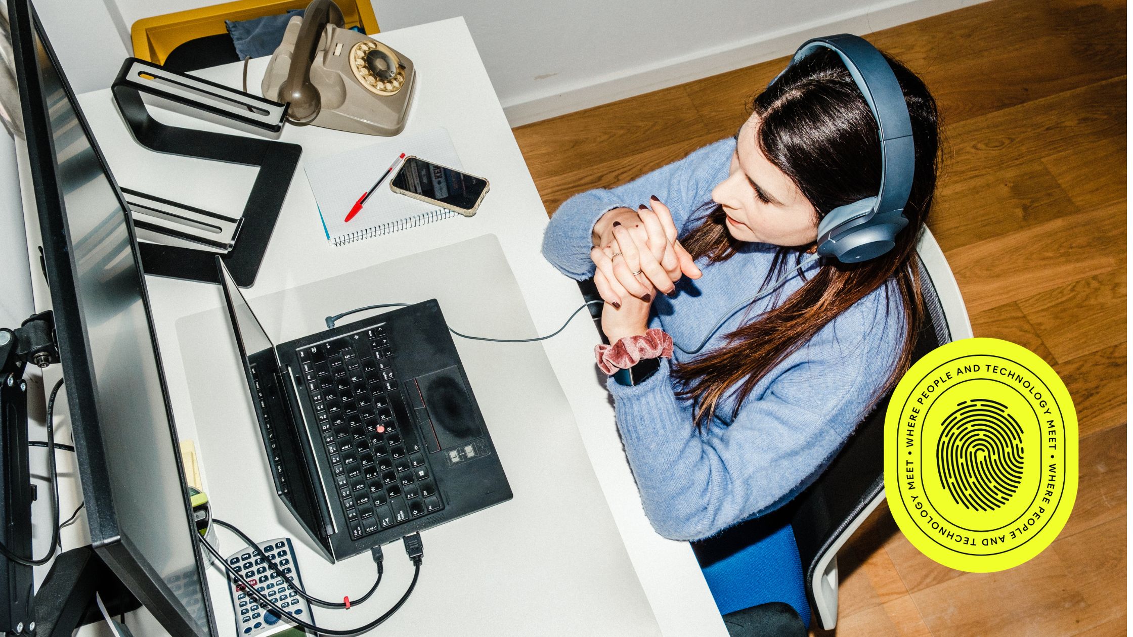 Woman at her computer researching google ads strategy