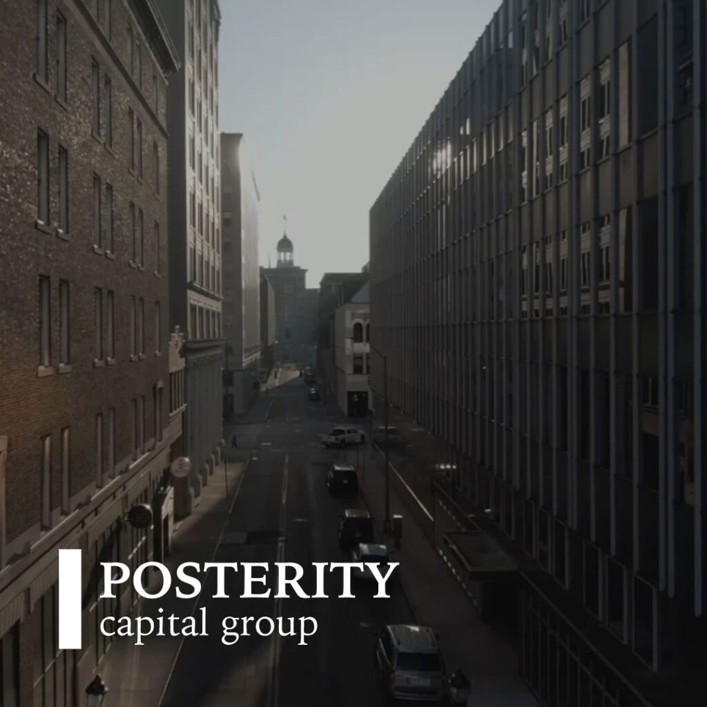 Posterity Group cityscape branding image representing Revitalising Investment Groups Online Presence.