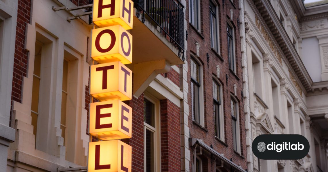 email marketing ideas for hotels - sign outside of hotel